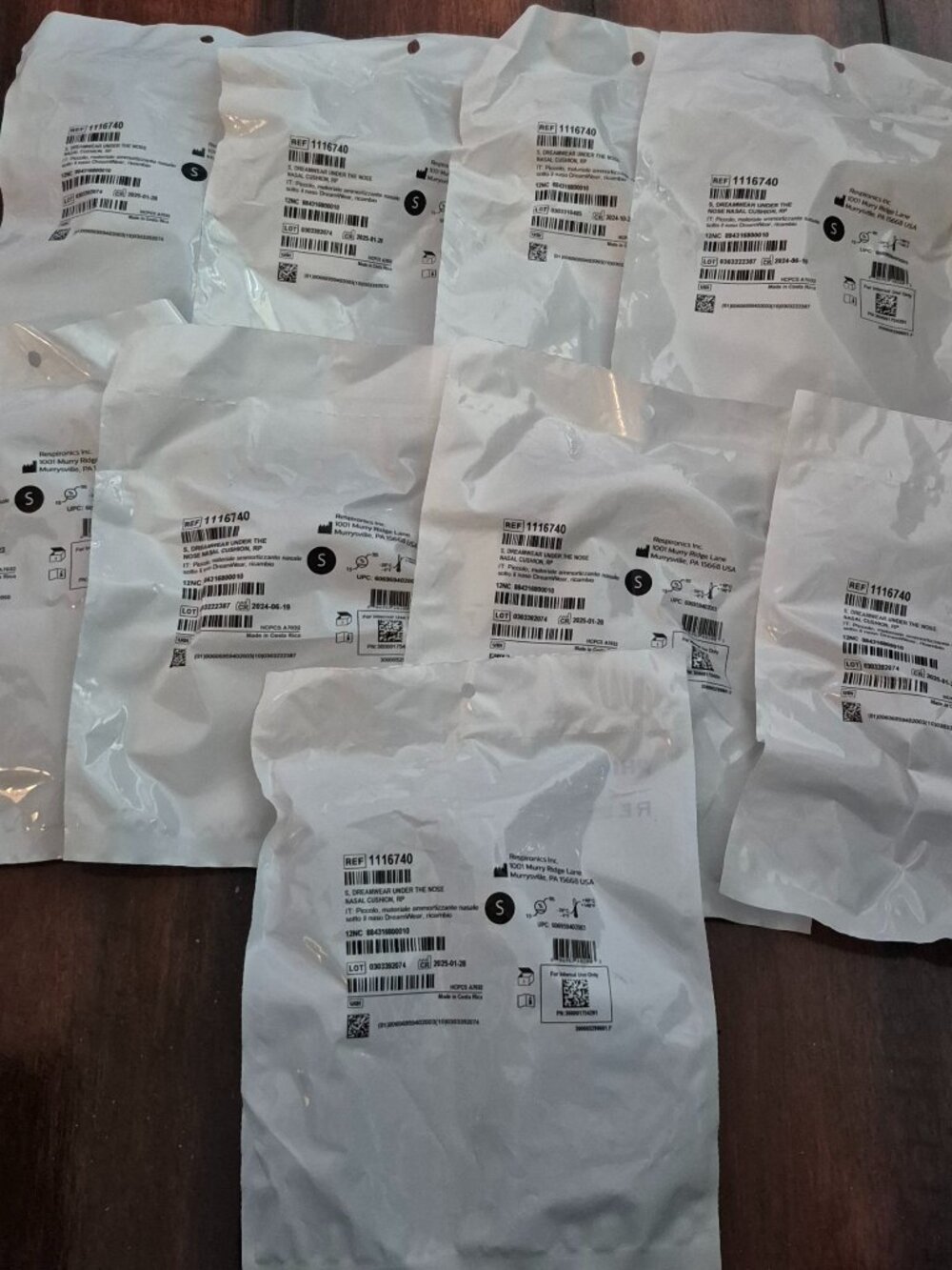 Lot of 9 Philips DreamWear Under The Nose Nasal Cushion 1116740 Size S